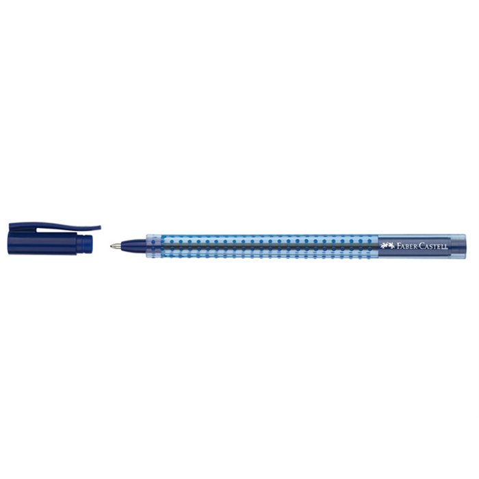 Afbeelding van balpen Faber-Castell GRIP 2020 1,0mm transparant blauw