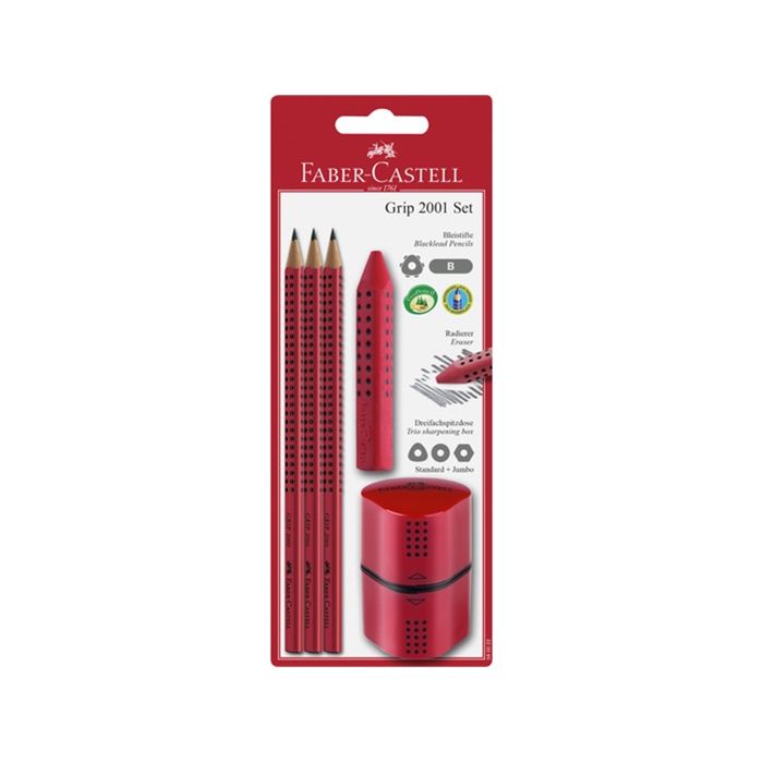 Picture of Crayon Faber-Castell GRIP 2001 set rouge