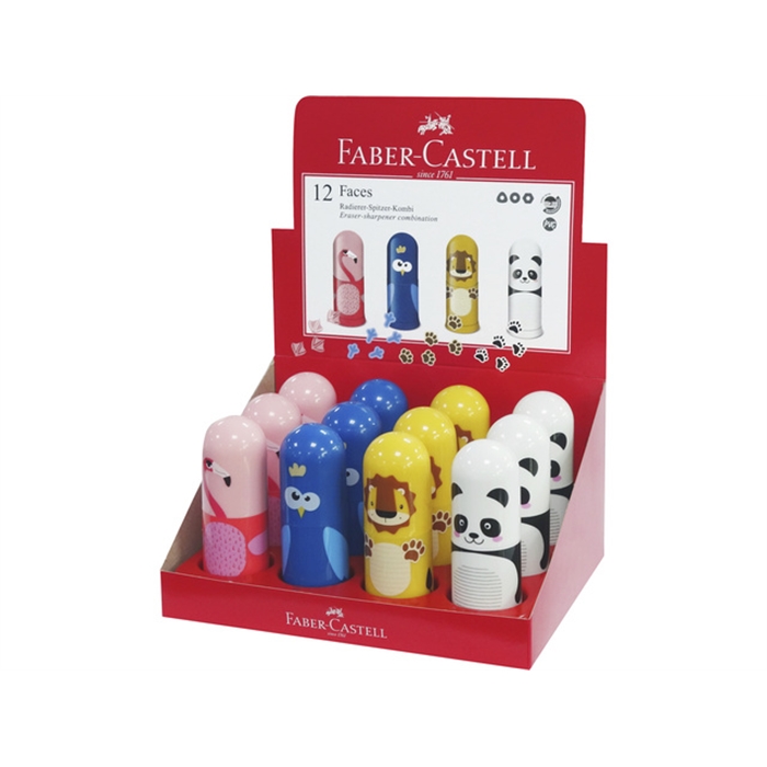 Picture of Taille-crayon et gomme Faber-Castell Animal 12 pièces