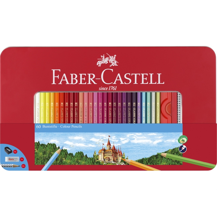 Picture of Crayons de couleur classic FC                               Castle hexagonal etui metalique