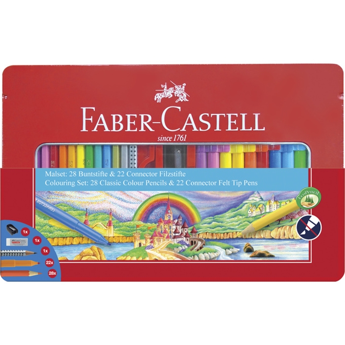 Picture of Ensemble cadeau FC 53 pièces 28                             crayons de couleur hexagonaux,