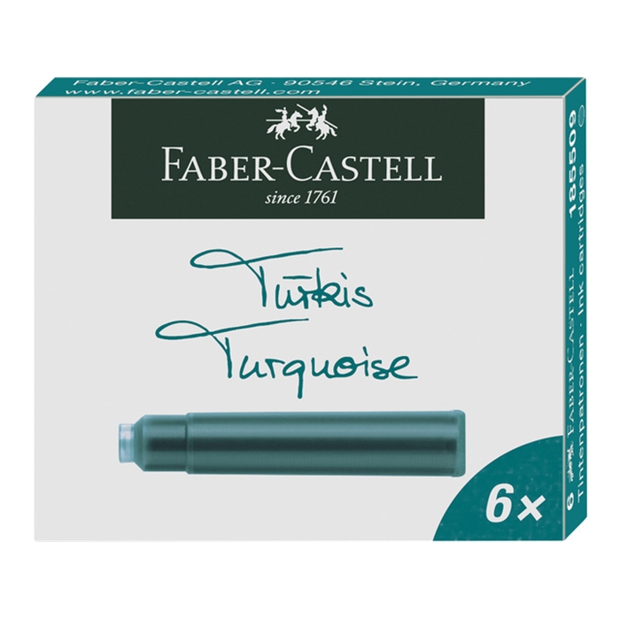 Picture of Cartouche Faber Castell turquoise boite 6 pieces