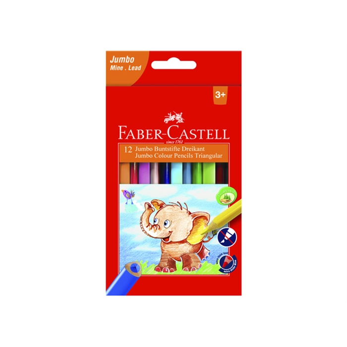 Picture of Crayons de couleur FC triedre                               etui carton ass. 12pcs Jumbo