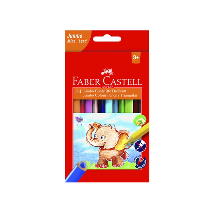 Picture of Crayons de couleur FC triedre                               etui carton ass. 24pcs Jumbo