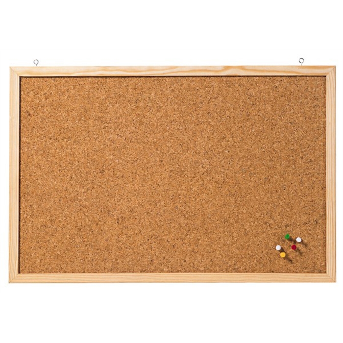 Image de FRANKEN CC-KT6080E - Panneau de liège mémoboard avec cadre en bois, 80x60 cm, Marron