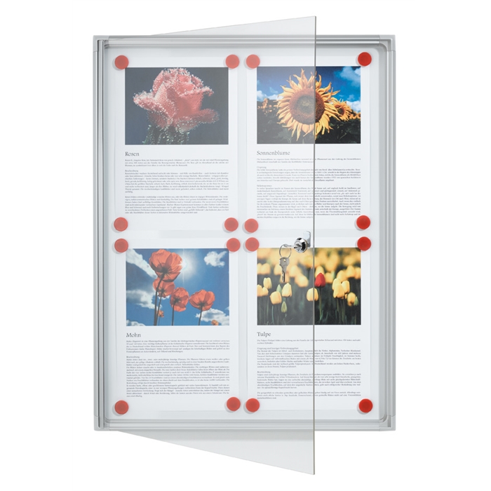 Image de Vitrines d´Affichage X-tra!Line® 4 x A4. Dim.: 51 x 68 x 3 cm. Tableau blanc