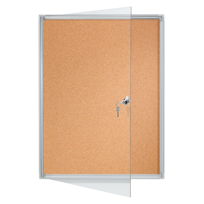 Picture of Flat display cases X-tra!Line®, 4 x DIN A4, 51 x 68 x 3.5 cm, cork