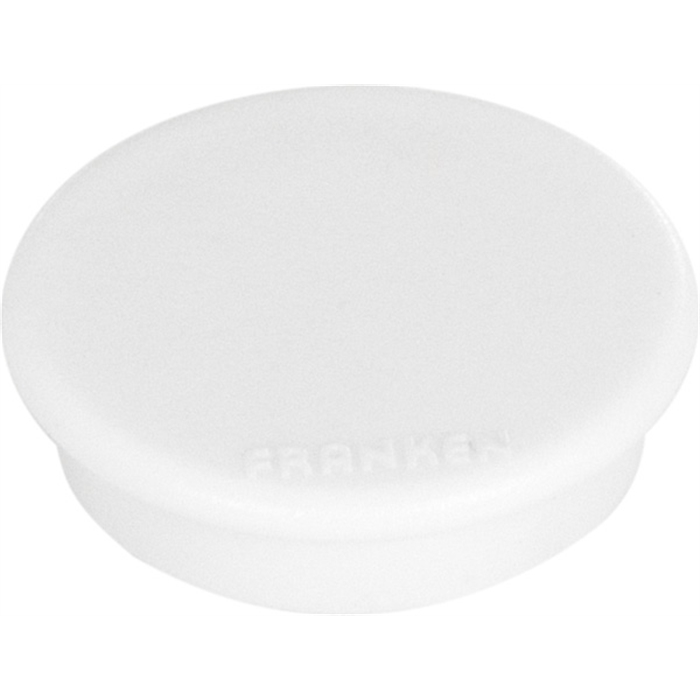 Image de FRANKEN HM10 09 - Aimants de signalisation ronds, Ø 13 mm, Capacité de charge: 100 g, Blancs, 10 pièces