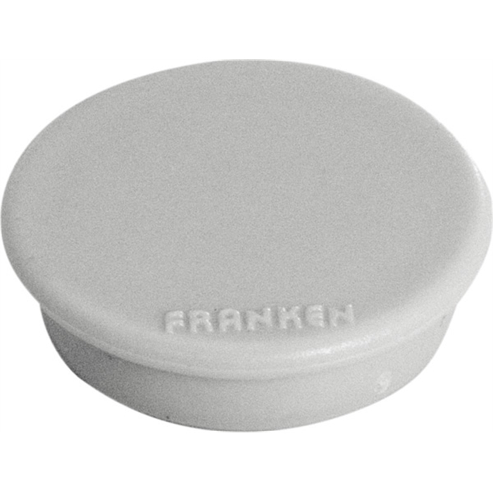 Image de FRANKEN HM10 12 - Aimants de signalisation ronds, Ø 13 mm, Capacité de charge: 100 g, Gris, 10 pieces