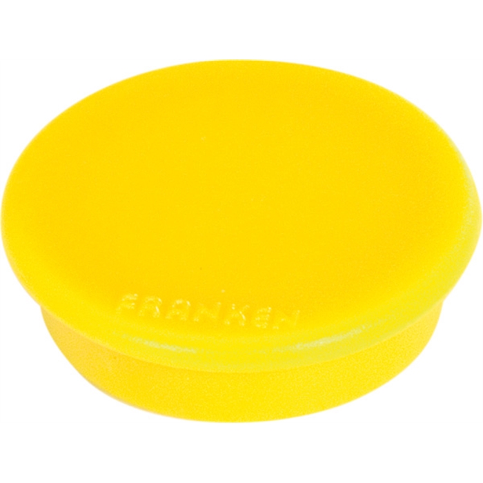 Image de FRANKEN HM38 04 - Aimants de maintien ronds, Ø 38 mm, Capacité de charge: 1.500 g, Jaunes, 10 pièces