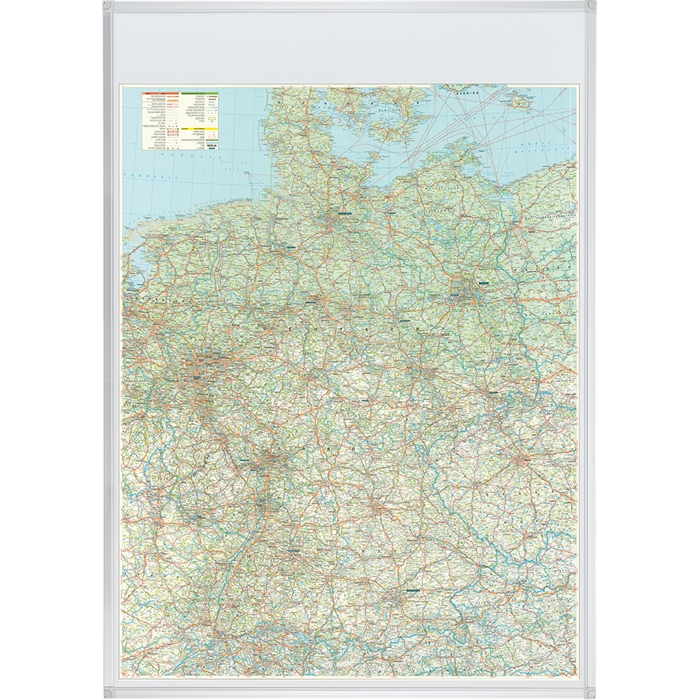 Picture of Map board Germany, streets, magnetic, 1:750,000, 98 x 138 cm