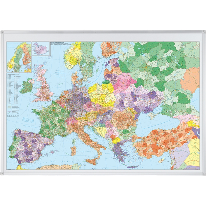 Picture of Map board Europe, magnetic, 1:3,600,000, 138 x 98 cm