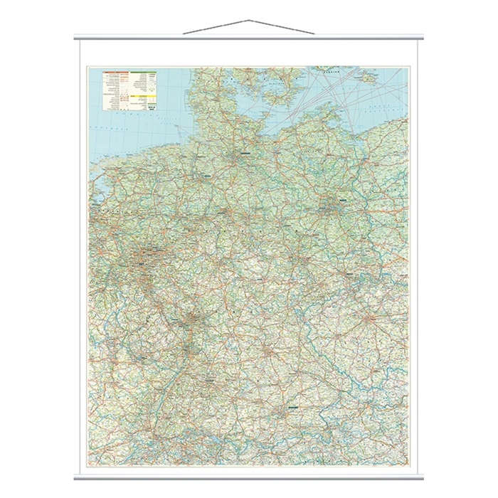 Picture of Map board Germany, streets, laminated, 1:750,000, 97 x 137 cm