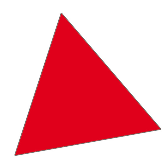 Image de Symboles magnétiques. Forme spéciale : triangle. 20 x 20 mm. rouge. 49 pièces.