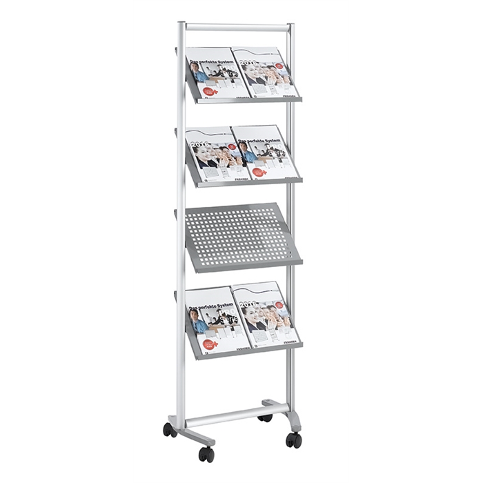 Picture of Brochure Shelving PRO, 8 Shelves, 168 x 54 x 42 cm, metal