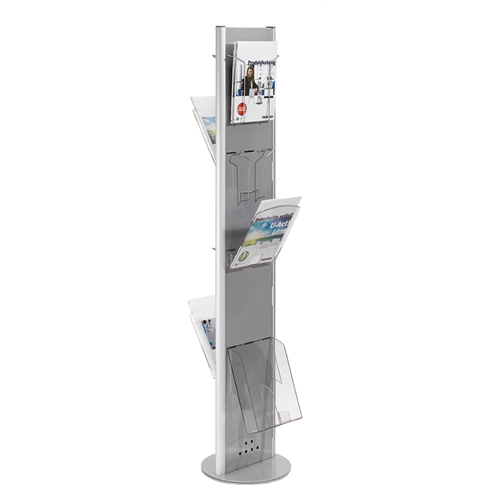 Picture of Rotating Brochure Rack PRO, 8 Shelves, double sided, 162 x 30 cm, feet 35 cm