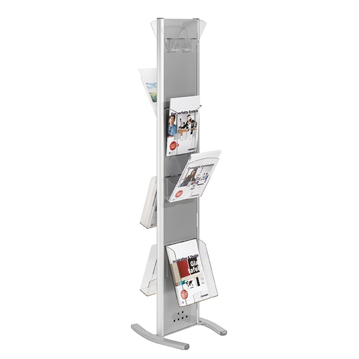 Picture of Brochure Rack PRO, 8 Shelves, double sided, 162 x 30 cm, feet 39 x 42 cm