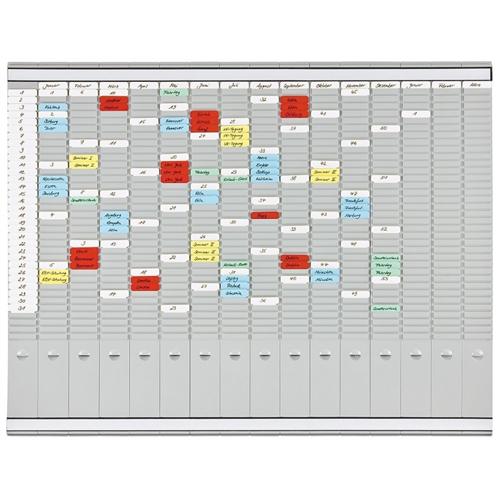 Picture of Universal planner, 16 T-card panels, size 2 with 35 slots, 100,8 x 78,3 cm