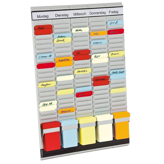 Picture of Universal planner, 5 T-card panels, size 2 with 20 slots, 31.5 x 49 cm