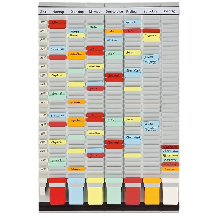 Picture of Universal planner, 7 T-card panels size 2, + 1 size 1 with 35 slots, 47.4 x 78cm