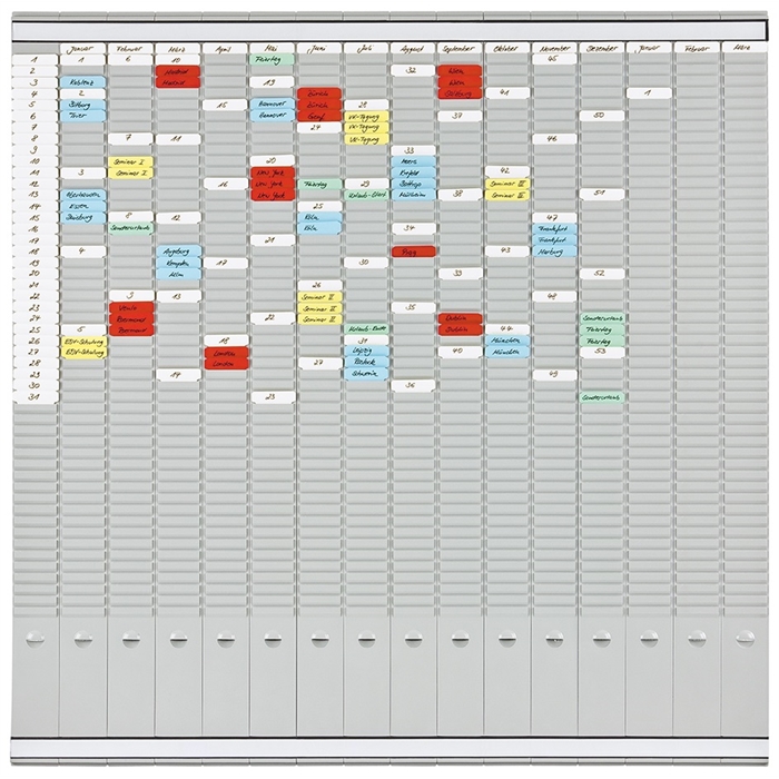 Picture of Universal planner, 16 T-card panels, size 2 with 50 slots, 100.8 x 100.8 cm