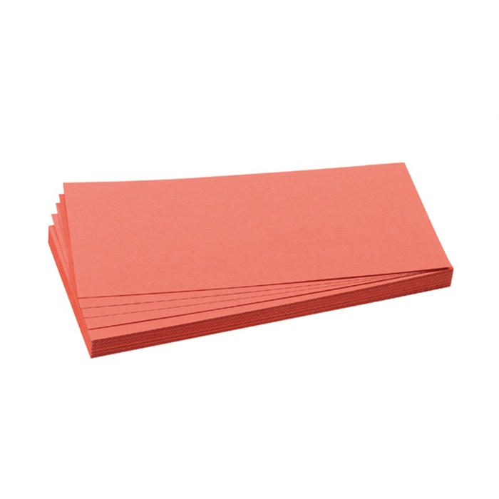 Picture of Training cards, rectangles, 9.5 x 20.5 cm, red, 500 pieces