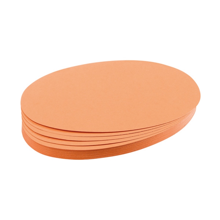 Picture of Training cards, ovals, 11 x 19 cm, orange, 500 pieces