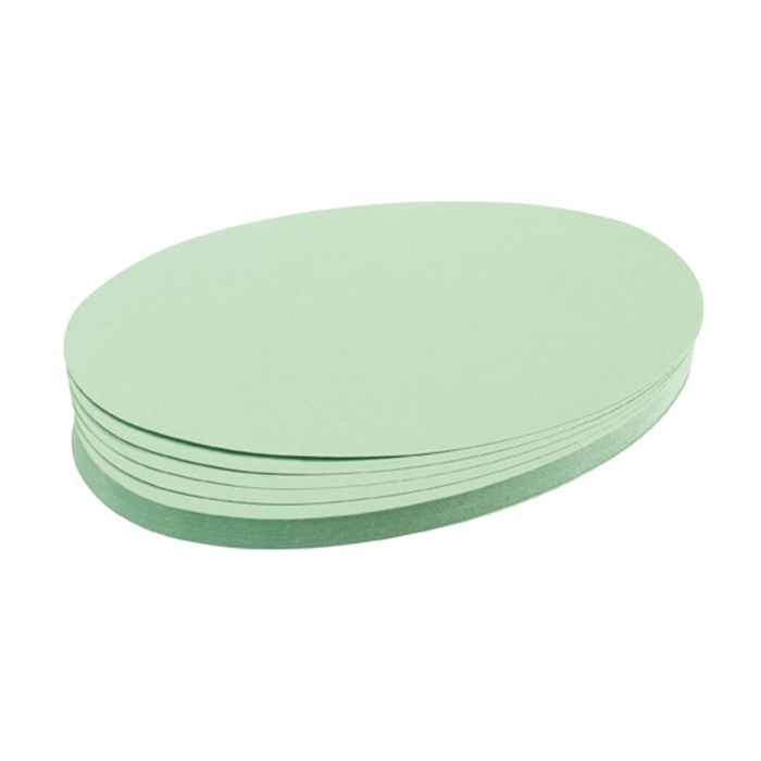 Picture of Training cards, ovals, 11 x 19 cm, light green, 500 pieces