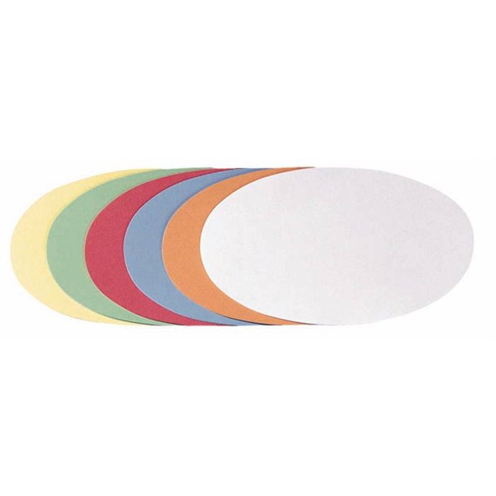 Picture of Training cards, ovals, 11 x 19 cm, various colours, 500 pieces