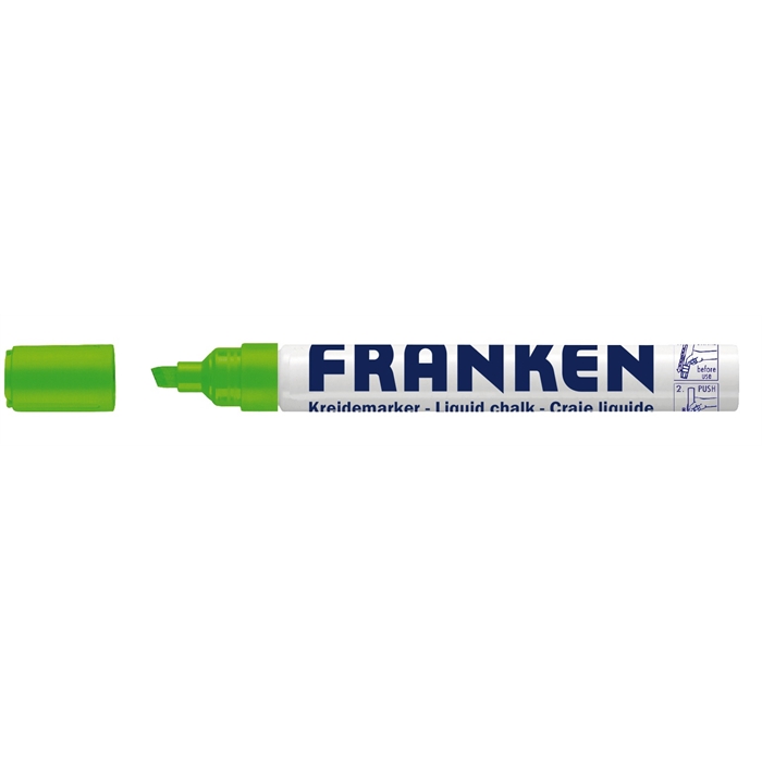 Afbeelding van Krijtmarker, glasmarkler. Schrijfkleur neon groen. Inhoud met verpakking: 1 stuk