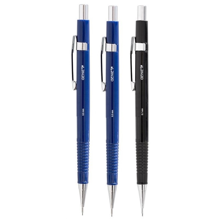 Picture of GENIE 40016 - 3x Mechanical Pencils 2x0.5mm 1x0.7mm Refillable