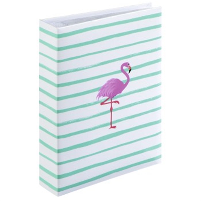 Picture of Flamingo Stripes Memo Album for 200 Photos with a size of 10x15 cm