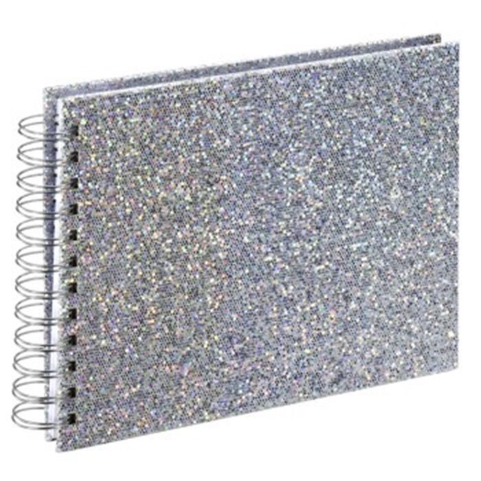 Picture of Glam Spiral Album, 24x17 cm, 50 white pages, silver