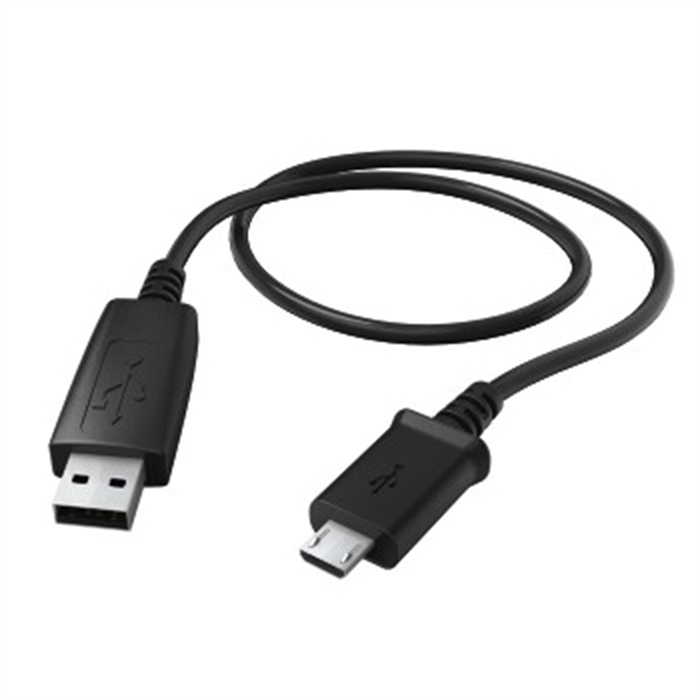 Image de Câble de charge/données, micro-USB, 0,6 m, noir / Câbles USB