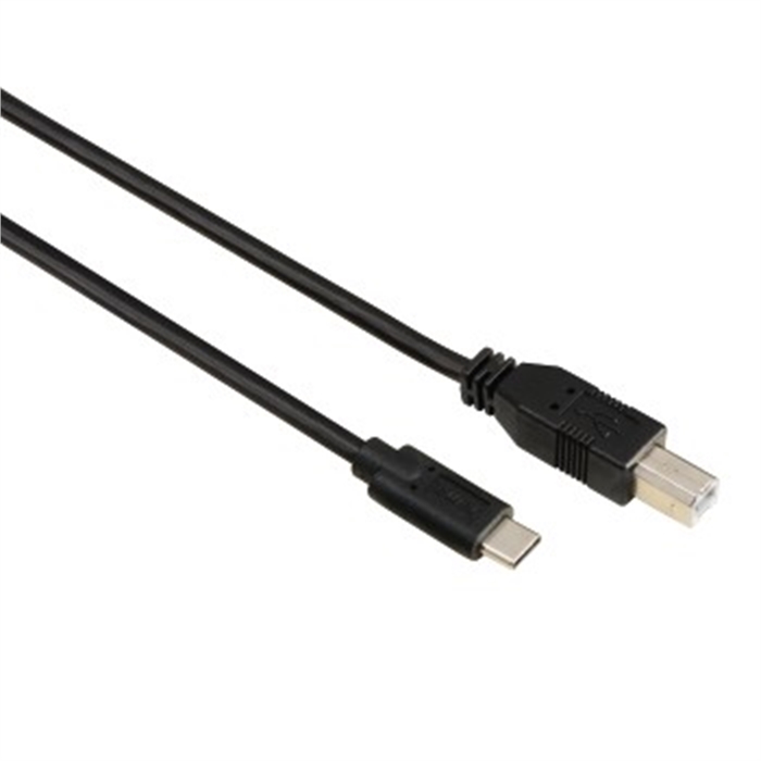 Image de Câble USB-C, USB 2.0, c. mâle USB-C - c. mâle USB-B, 480 Mbit/s, 1,80m / Câbles USB