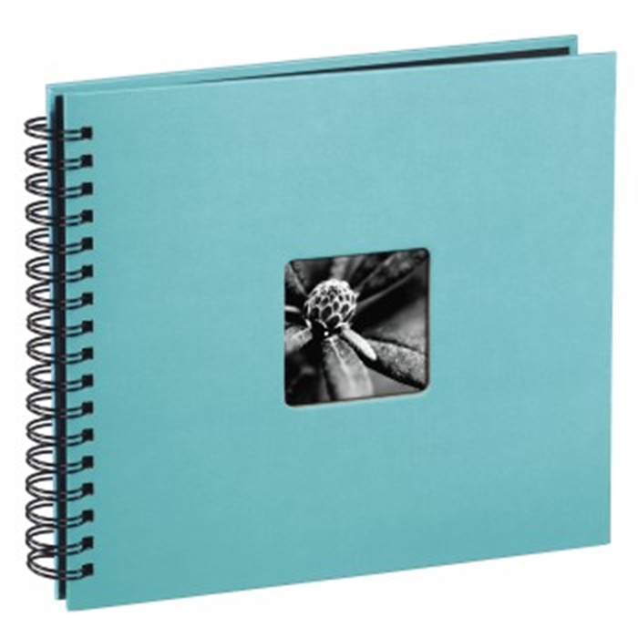 Picture of Fine Art Spiral Bound Album, 36 x 32 cm, 50 black pages, turquoise / Spiralbound Album