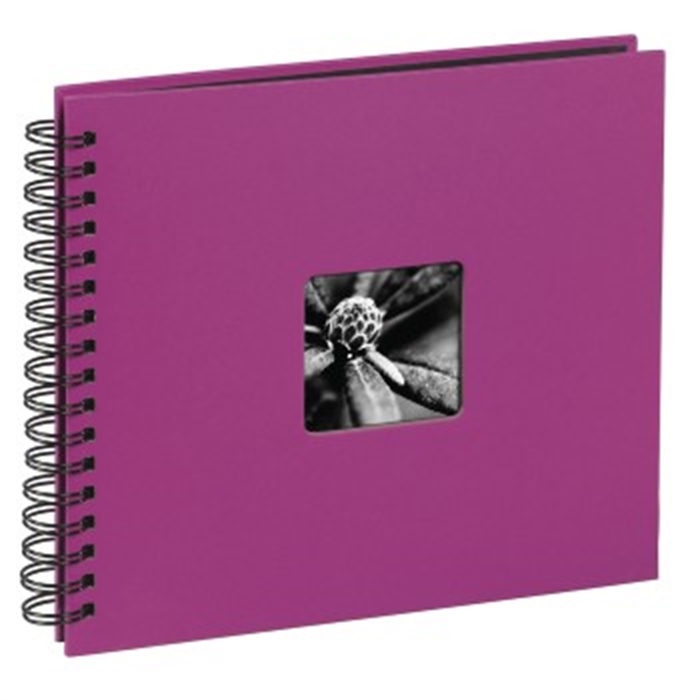 Picture of Fine Art Spiral Bound Album, 36 x 32 cm, 50 black pages, pink / Spiralbound Album