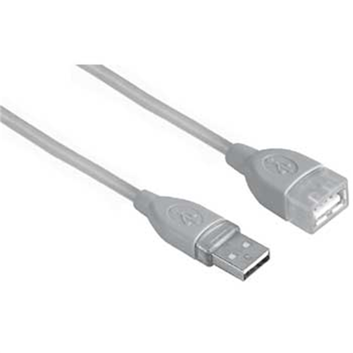 Picture of USB 2.0 Extension Cable, shielded, grey, 0.25 m / USB Cable