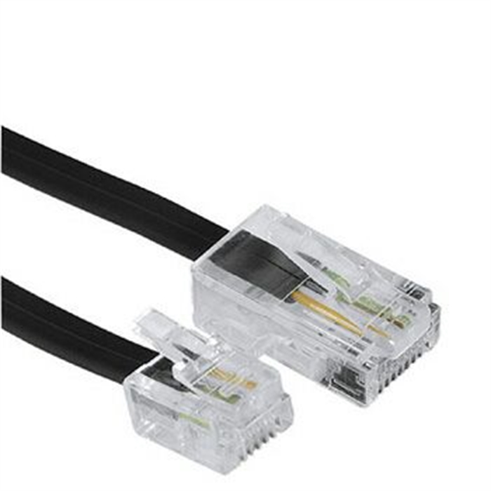 Image de Câble de connexion DSL, mâle/mâle, fiches modulaires 8p4c - 6p4c, 3m / Câble modulaire