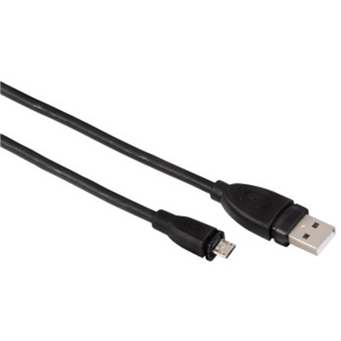 Picture of Micro USB 2.0 Cable, shielded, black, 0.25 m / USB Cable