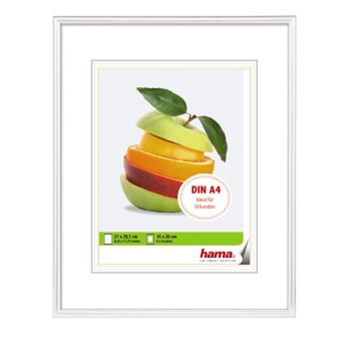 Picture of Sevilla Plastic Frame, white, 21 x 29.7 cm, DIN A4 / Plastic Picture Frame