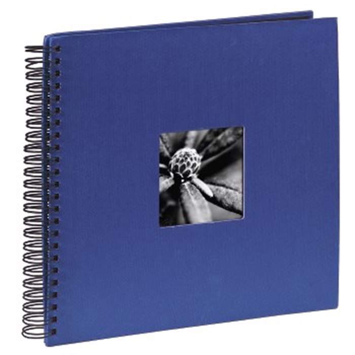 Picture of Fine Art Spiralbound Album, 36 x 32 cm, 50 black pages, blue / Spiralbound Album