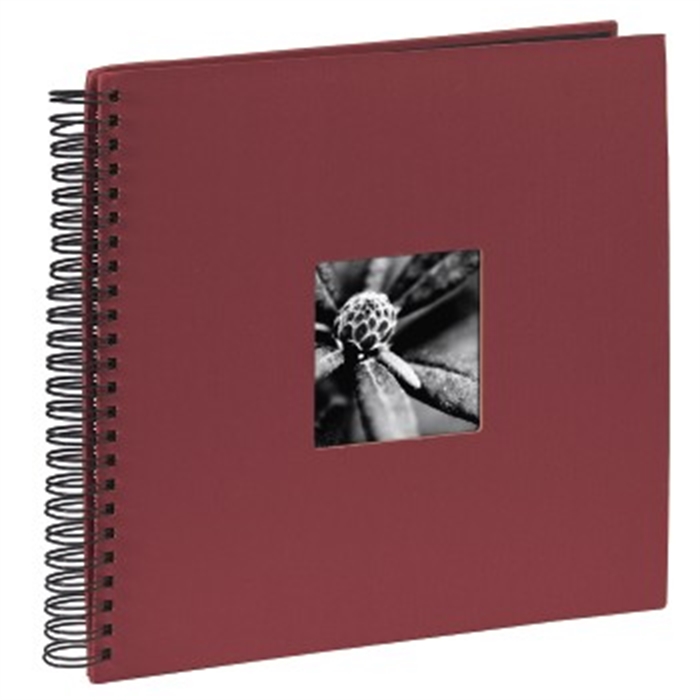 Picture of Fine Art Spiralbound Album, 36 x 32 cm, 50 black pages, burgundy / Spiralbound Album