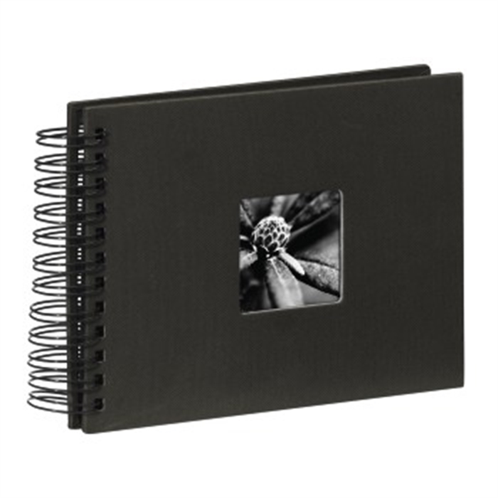 Picture of Fine Art Spiralbound Album, 24 x 17 cm, 50 black pages, black / Spiralbound Album