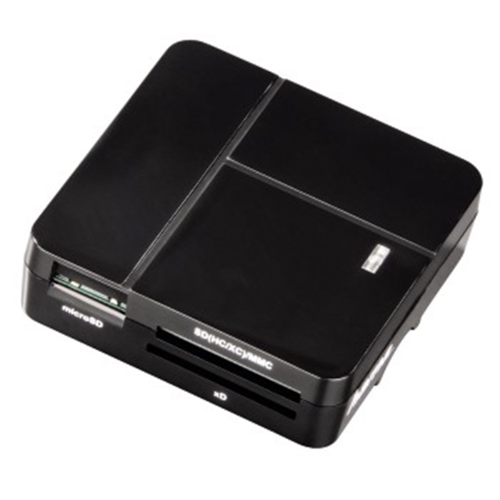 Image de Lecteur USB 2.0 Basique de cartes multiples SD/microSD/CF/MS/xD, noir / Lecteur de cartes