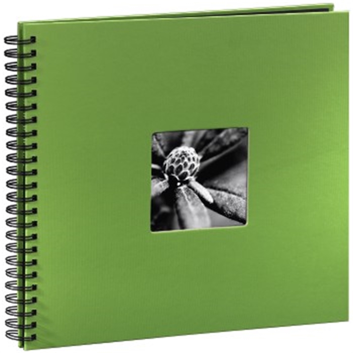 Picture of Fine Art Spiralbound Album, 36 x 32 cm, 50 black pages, apple-green / Spiralbound Album