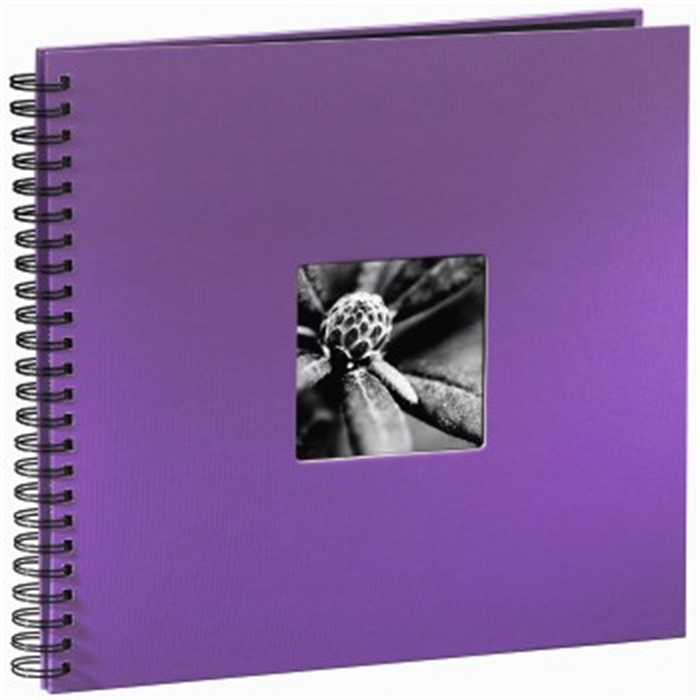 Picture of Fine Art Spiralbound Album, 36 x 32 cm, 50 black pages, purple / Spiralbound Album