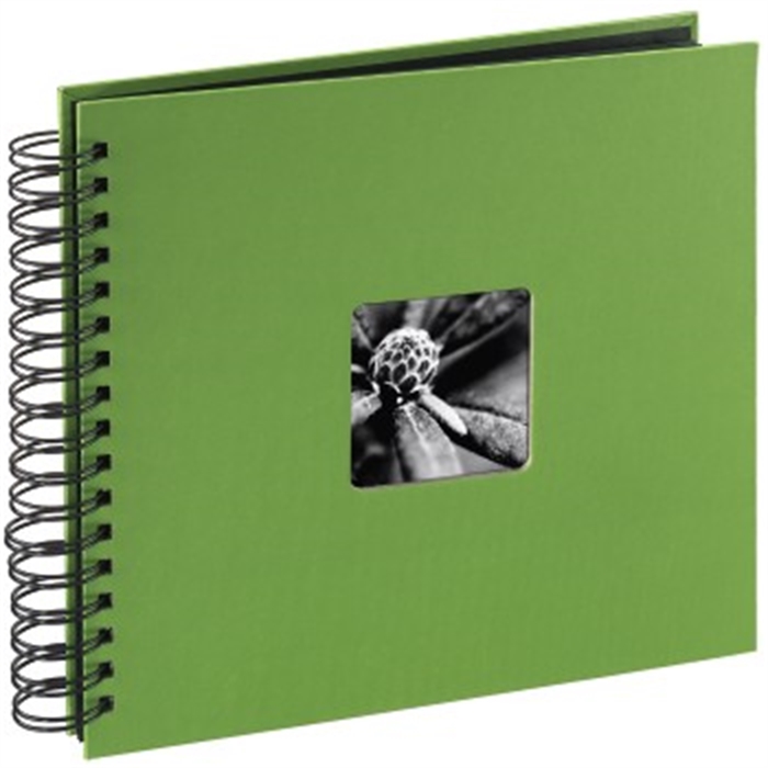 Picture of Fine Art Spiralbound Album, 28 x 24 cm, 50 black pages, apple-green / Spiralbound Album