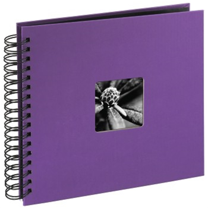 Picture of Fine Art Spiralbound Album, 28 x 24 cm, 50 black pages, purple / Spiralbound Album