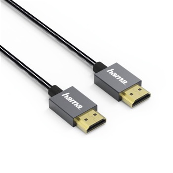 Image de Câble High Speed HDMI™ Elite, Ethernet, métal., anthracite, 0,75 m